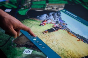 View of an Inka ceremony in an image gallery viewer on a multitouch table