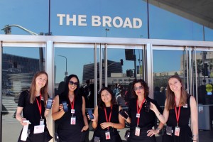 The Broad's Visitor Services Associates with mobile scanners and hip ticket printers.